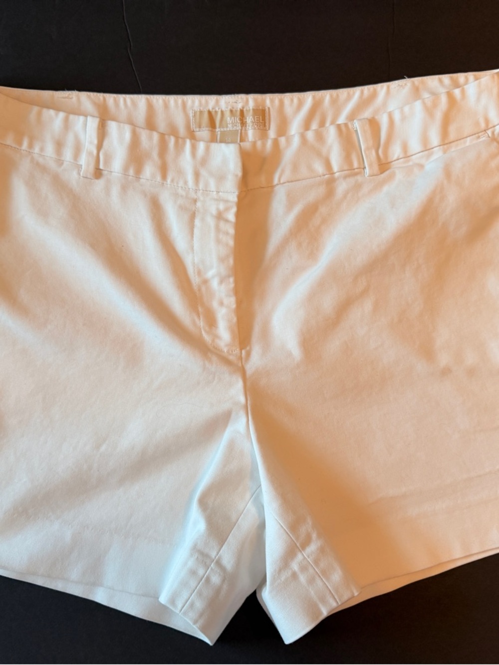 Michael Kors White High-Waist Tailored Shorts
